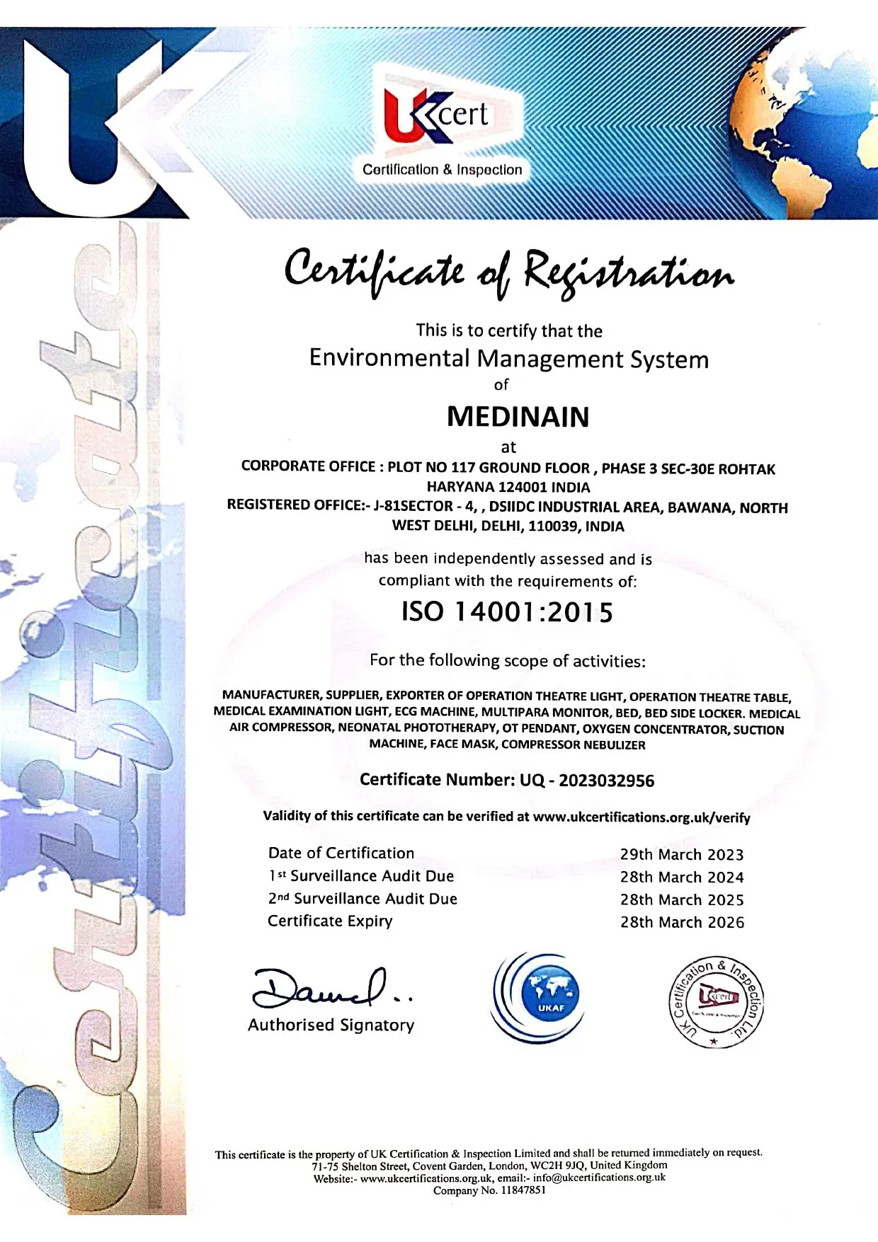 FDA Certification